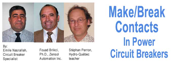 Make/Break Contacts in Power Circuit Breakers